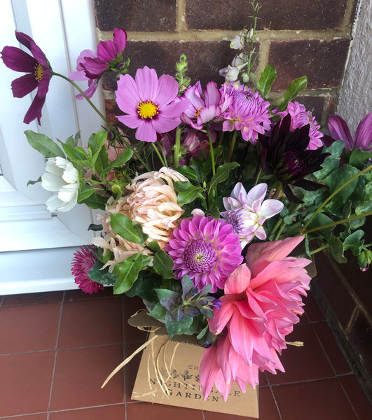 Locally Delivered Seasonal Hand Tied Bouquet.